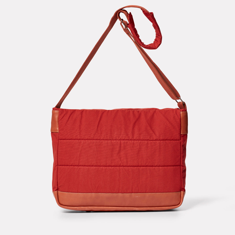 Jeremy Waxed Cotton Satchel in Brick
