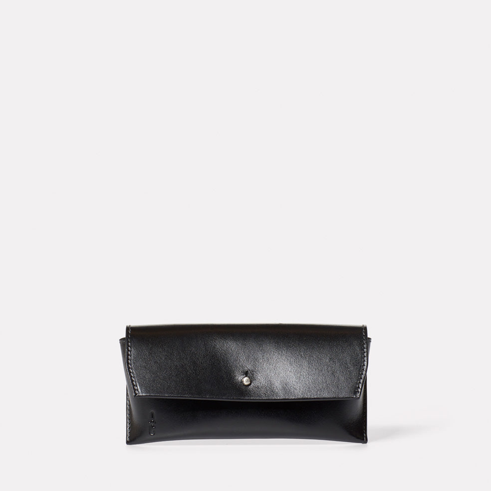 Kit Leather Glasses Case in Black