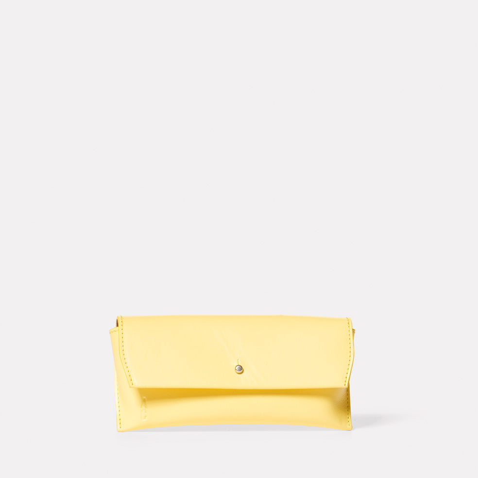 Kit Leather Glasses Case in Yellow