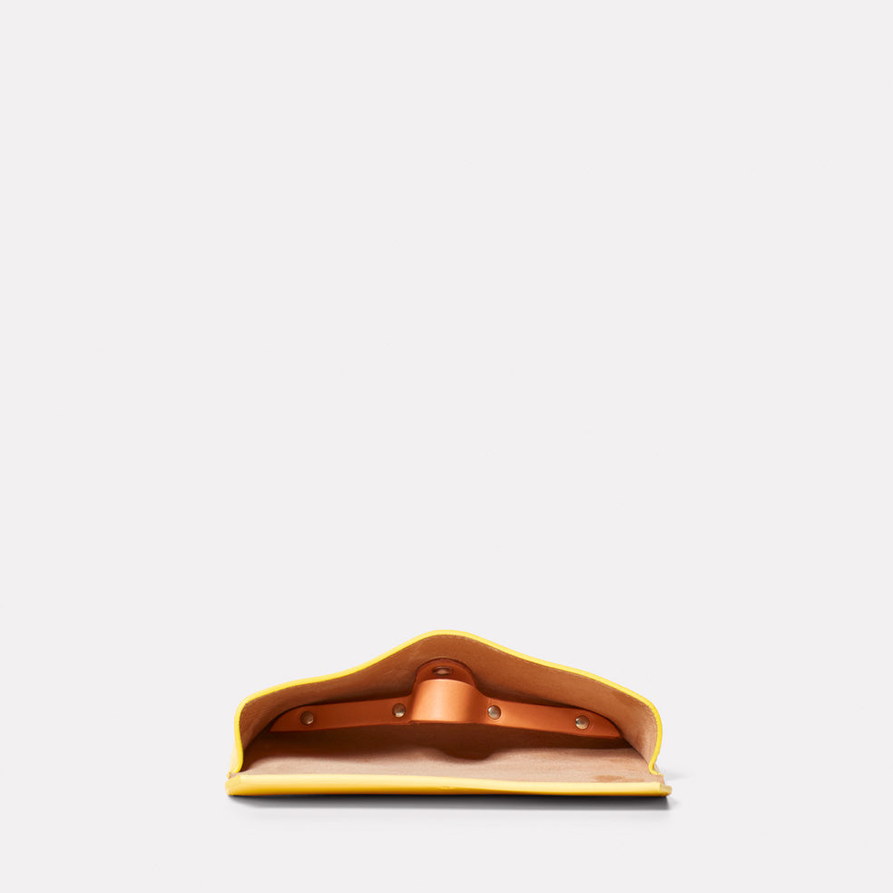 Kit Leather Glasses Case in Yellow