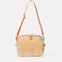 Leila Large Calvert Leather Crossbody Bag in Beige Gloss-Crossbody Bag-Ally Capellino-Ally Capellino