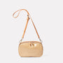 Leila Medium Calvert Leather Crossbody Bag in Beige Gloss-Handbags-Ally Capellino-Ally Capellino
