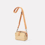 Leila Small Calvert Leather Crossbody Bag in Beige Gloss-Handbags-Ally Capellino-Ally Capellino