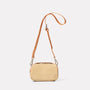Leila Small Calvert Leather Crossbody Bag in Beige Gloss-Handbags-Ally Capellino-Ally Capellino