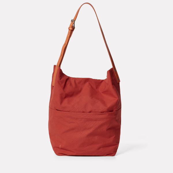 Lloyd Waxed Cotton Bucket Bag in Brick-BUCKET BAG-Ally Capellino-Ally Capellino