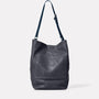 Lloyd Calvert Leather Bucket Bag in Dark Skies Back