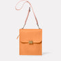 Lori Boundary Leather Crossbody Lock Bag in Apricot Front