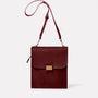 Lori Boundary Leather Crossbody Lock Bag in Brown Front