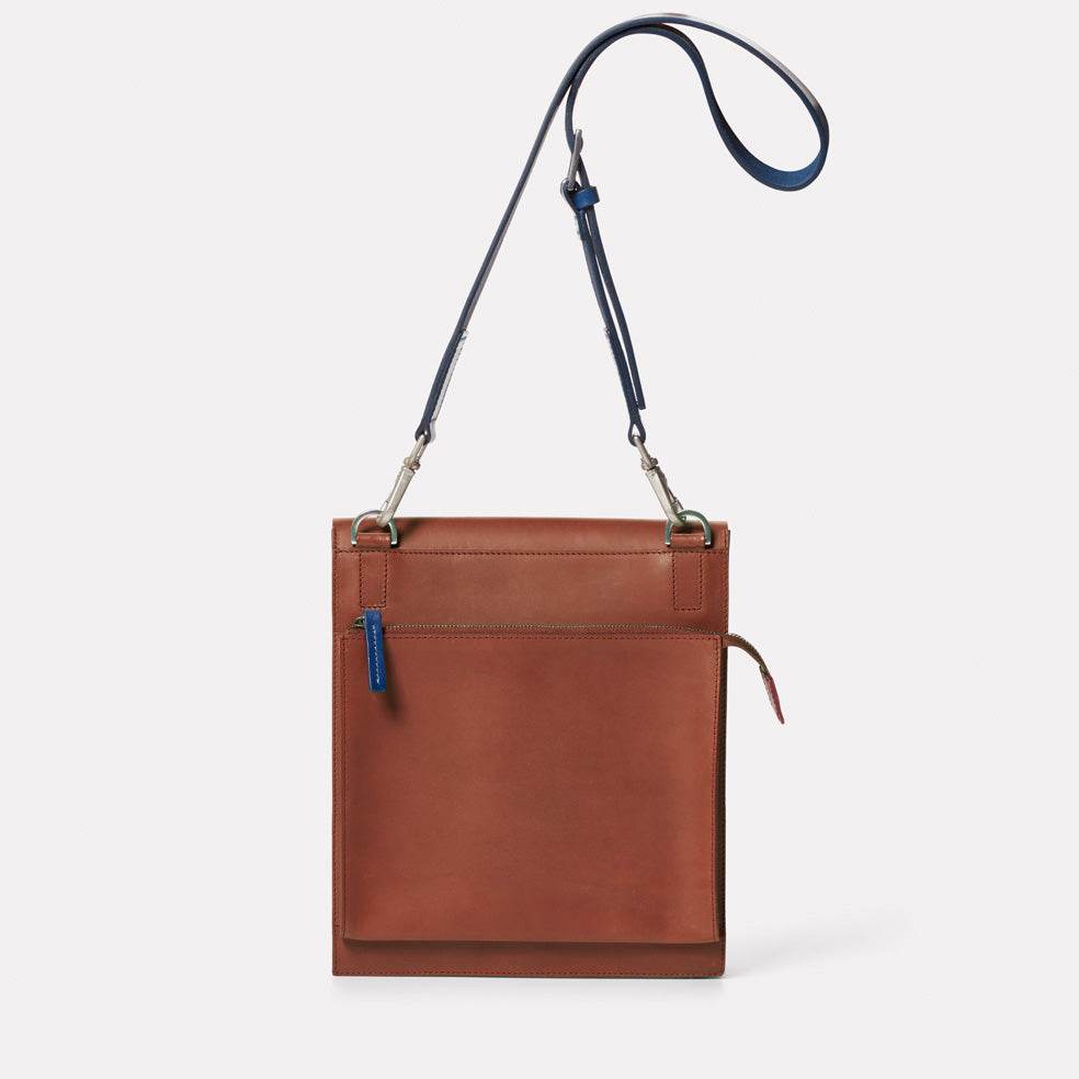 Lori Boundary Leather Crossbody Lock Bag in Oxblood