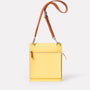 Lori Boundary Leather Crossbody Lock Bag in Yellow-PORTRAIT BAG-Ally Capellino-Yellow-Lemon-Leather-Crossbody