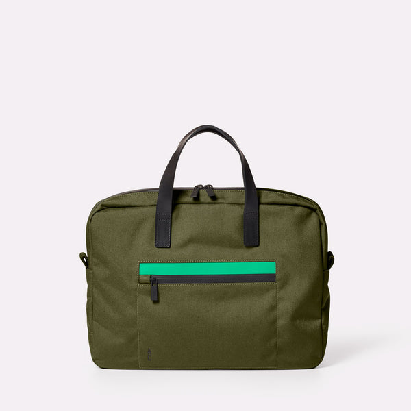 Mansell Travel and Cycle Briefcase in Army Green