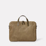 Marcus Calvert Leather Folio Bag in Moss-BRIEFCASE-Ally Capellino-moss-green leather-olive leather-green-calvert leather-leather