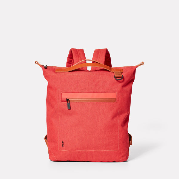 Mini Hoy Travel and Cycle Rucksack in Red-SMALL RUCKSACK-Ally Capellino-Red-Travel Cycle-Cordura-Nylon-Travel Bag
