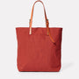 Natalie Waxed Cotton Tote in Brick-TOTE-Ally Capellino-Ally Capellino