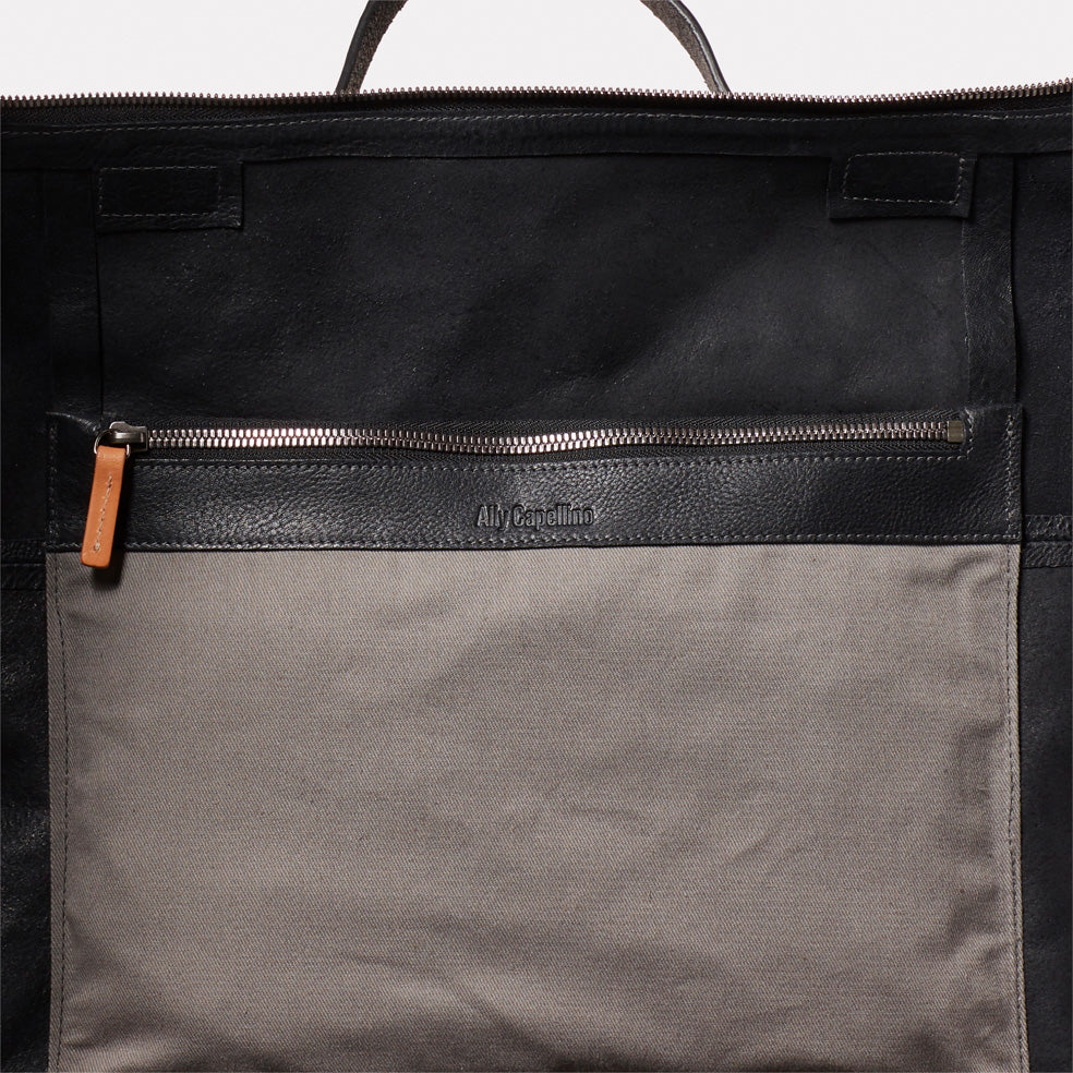 Nichol Calvert Leather Work Bag in Black