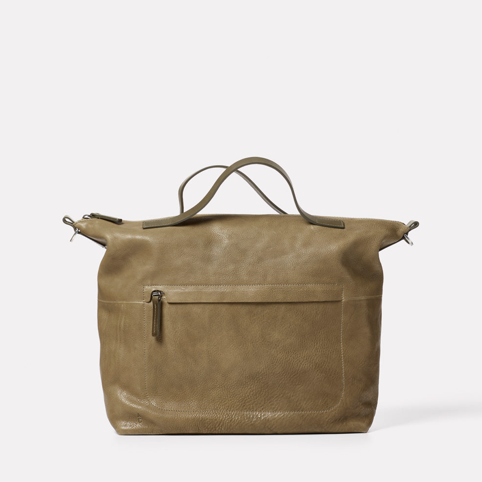 Nichol Calvert Leather Work Bag in Moss