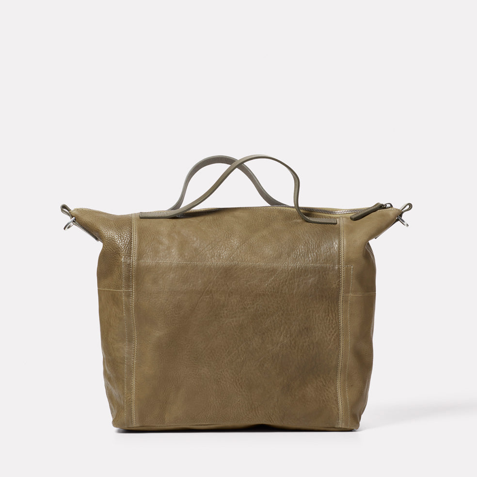 Nichol Calvert Leather Work Bag in Moss
