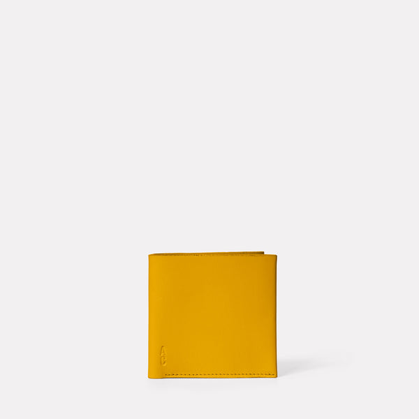 Oliver Leather Wallet in Mustard Front