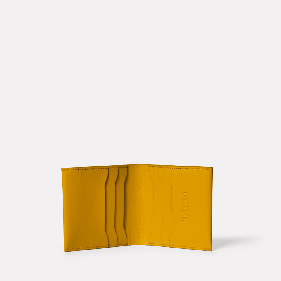 Oliver Leather Wallet in Mustard