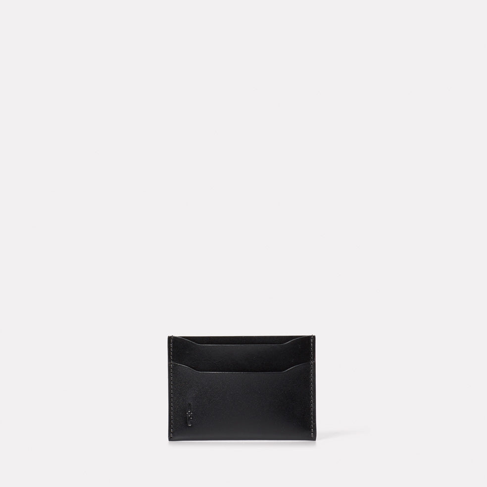 Pete Leather Card Holder in Black