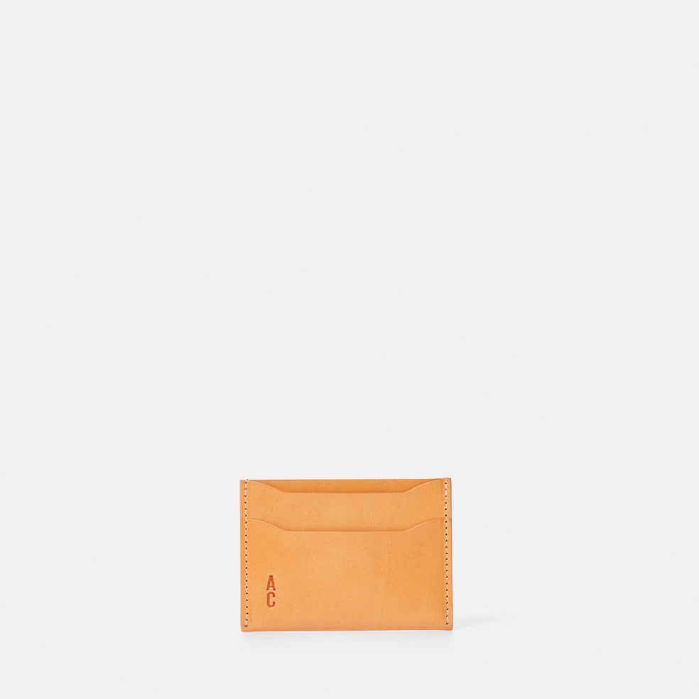 Pete Leather Card Holder in Tan