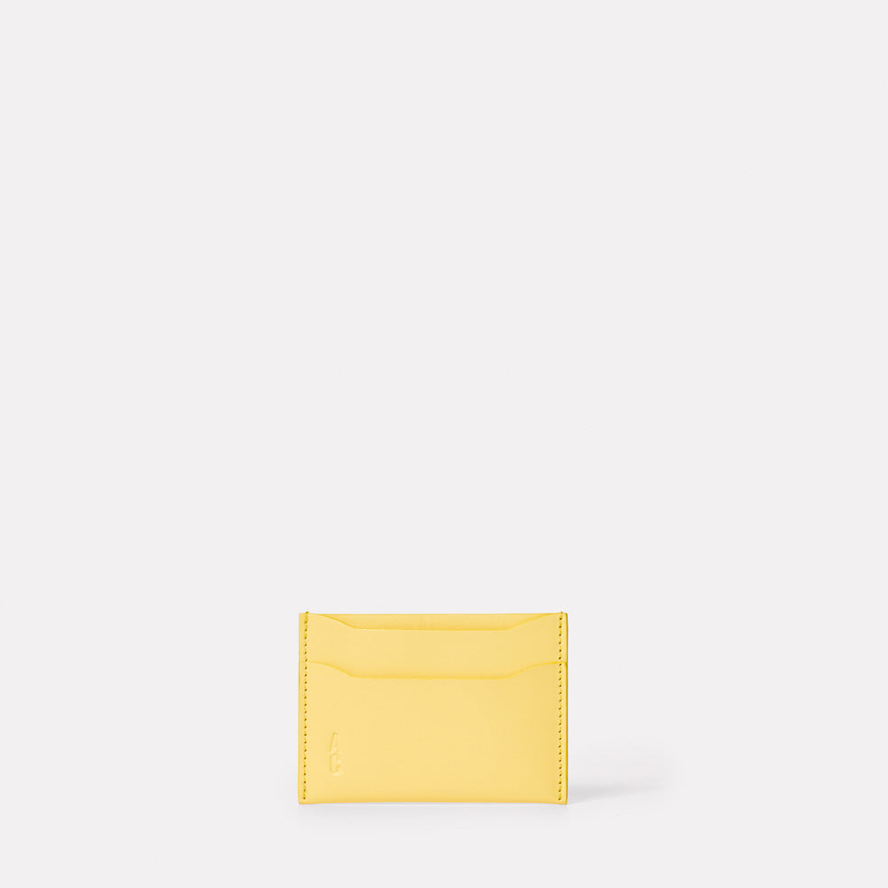 Pete Leather Card Holder in Yellow
