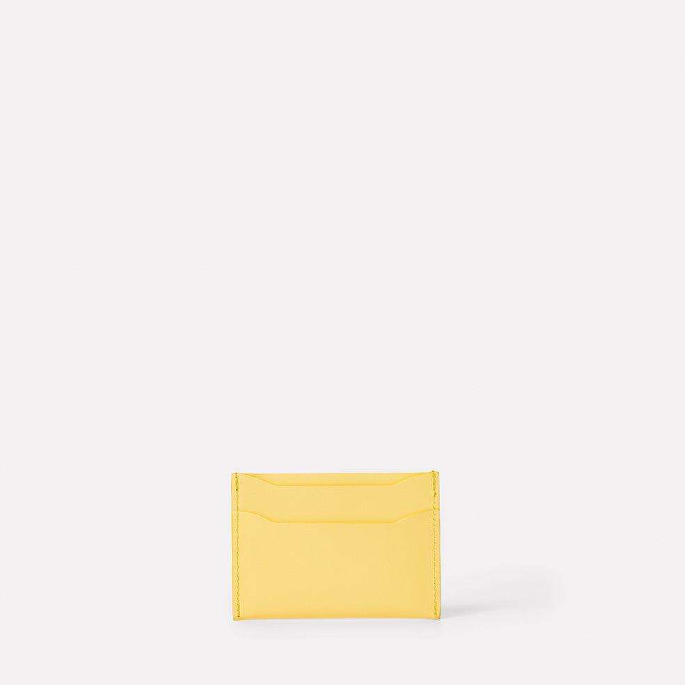 Pete Leather Card Holder in Yellow