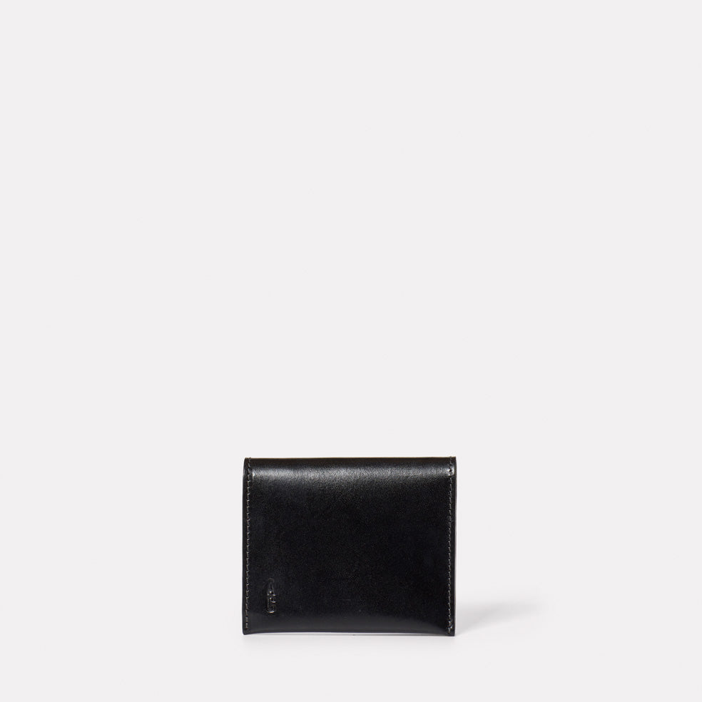 Riley Leather Coin Card Purse in Black