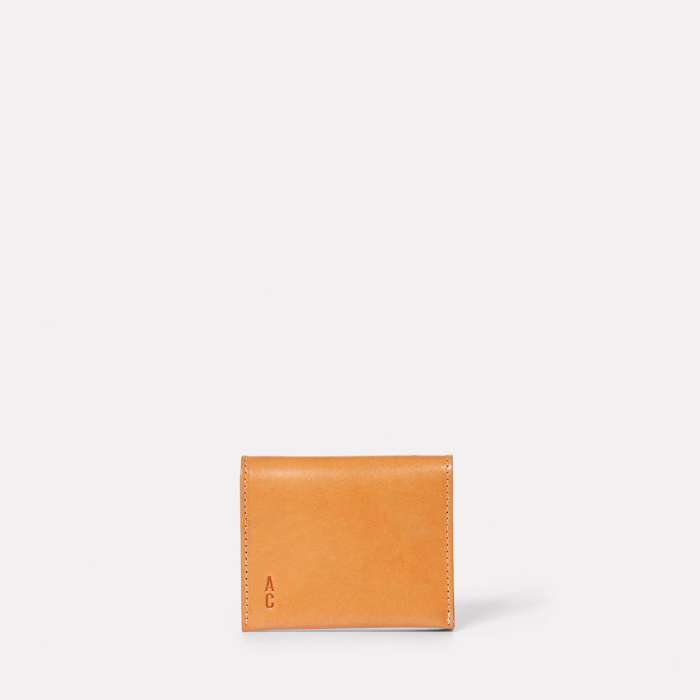Riley Leather Coin Card Purse in Tan
