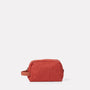 Simon Waxed Cotton Washbag in Brick-WASH BAG-Ally Capellino-Ally Capellino