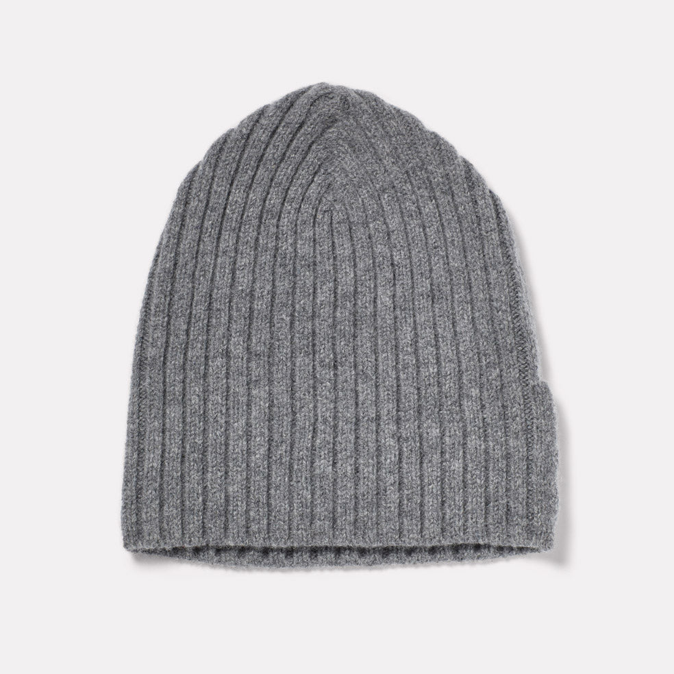 Lambswool Hat in Grey Mix