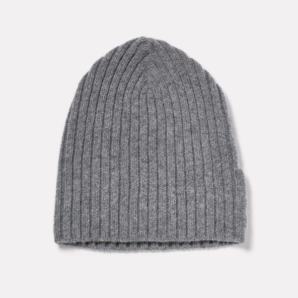 Lambswool Hat in Grey Mix