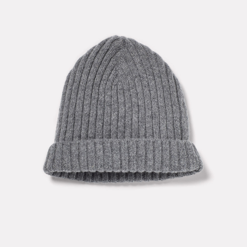 Lambswool Hat in Grey Mix