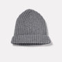 Lambswool Hat in Grey Mix Rolled