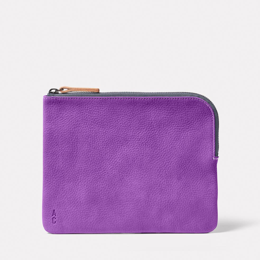 Hocker Large Leather Purse in Viola