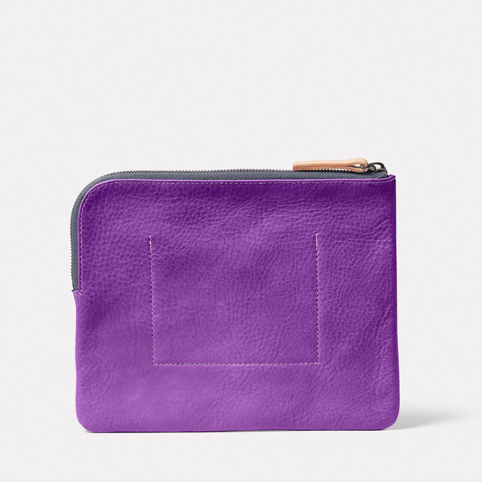 Hocker Large Leather Purse in Viola