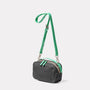 Leila Medium Calvert Leather Crossbody Bag in Dark Green Angle