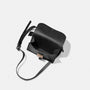Lockie Boundary Leather Crossbody Lock Bag in Black Inside
