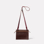 Lockie Boundary Leather Crossbody Lock Bag in Brown Back