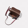 Lockie Boundary Leather Crossbody Lock Bag in Brown Inside