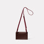 Mini Lock Boundary Leather Crossbody Lock Bag in Brown