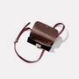 Mini Lock Boundary Leather Crossbody Lock Bag in Brown