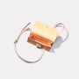 Mini Lock Boundary Leather Crossbody Lock Bag in Apricot Inside