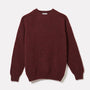 Oversized Lambswool Jumper in Mulberry Front