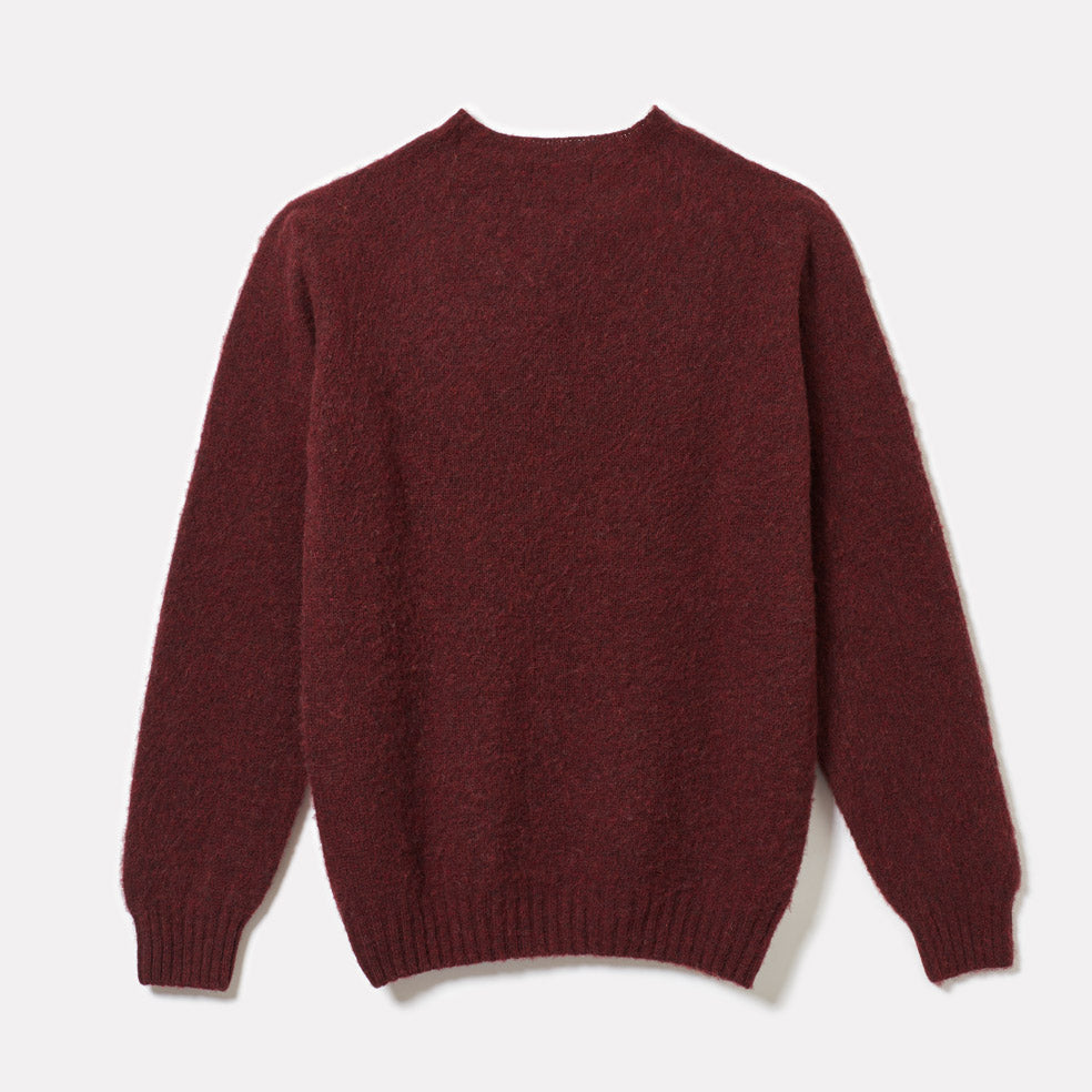 Oversized Lambswool Jumper in Mulberry