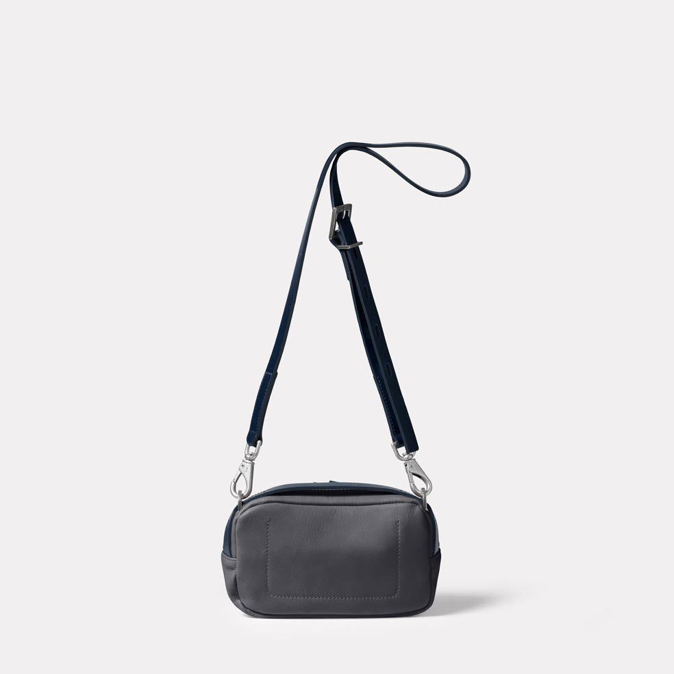 Leila Small Calvert Leather Crossbody Bag in Dark Skies