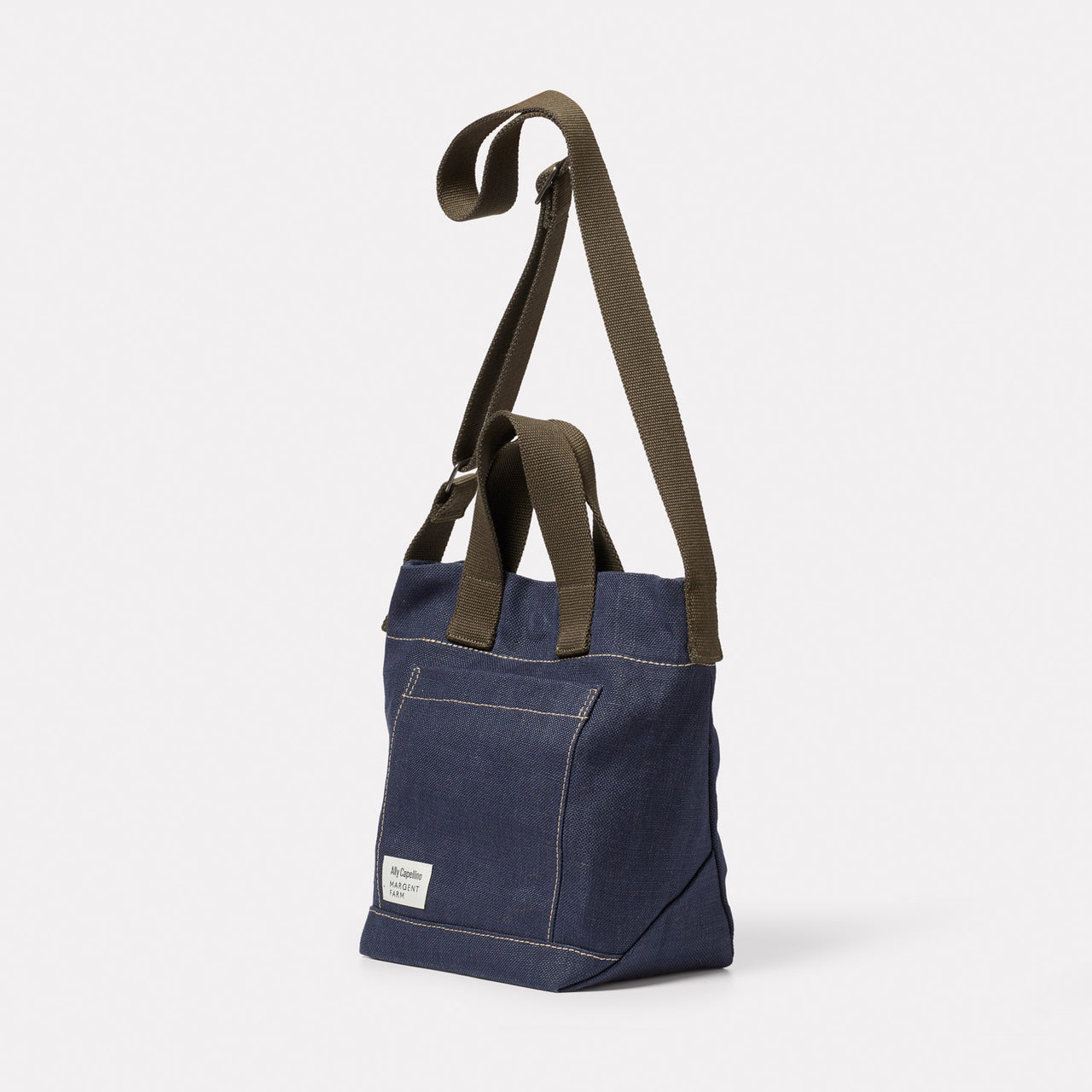 Ally Capellino X Margent Farm Bobby Hemp Bucket Bag in Navy