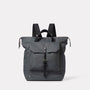 Frances Recycled Ripstop Nylon Backpack in Dark Grey