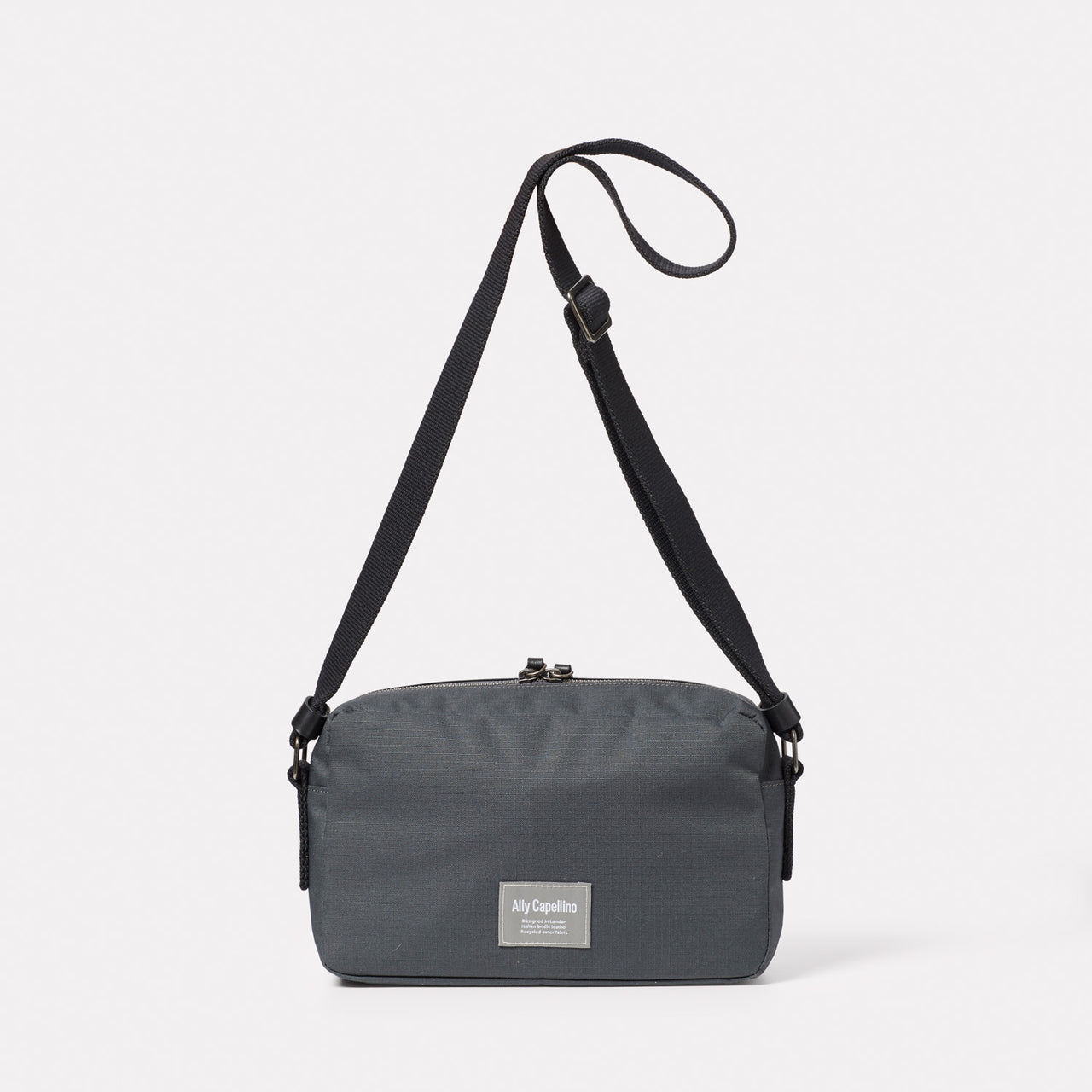 Franco Recycled Ripstop Nylon Crossbody Bag in Dark Grey