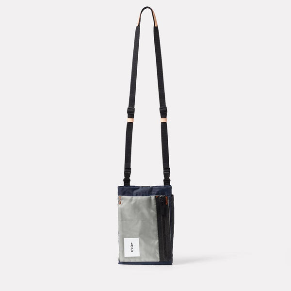 Herve Packable Pouch in Navy and Grey